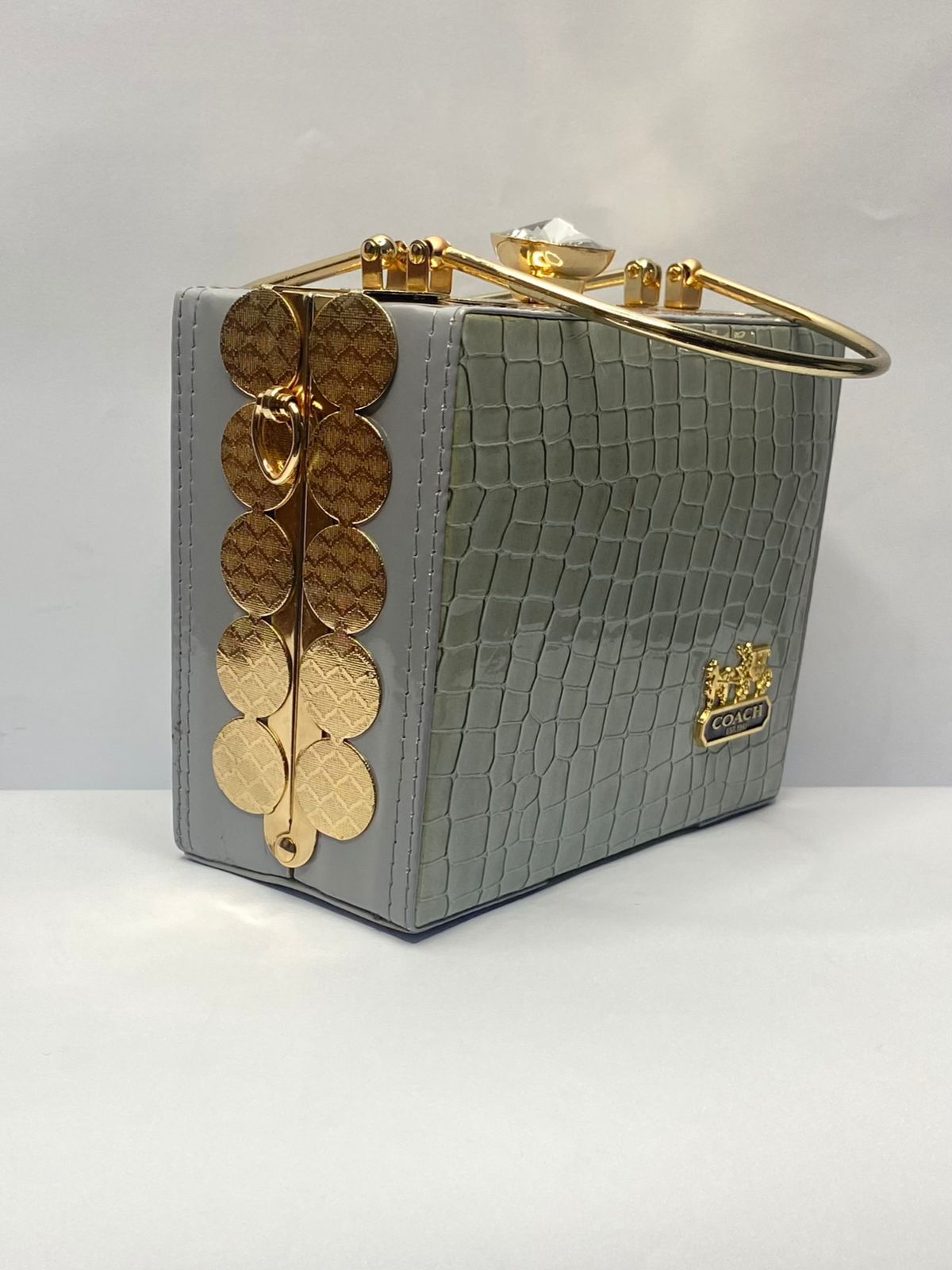 Croc Gray Clutch